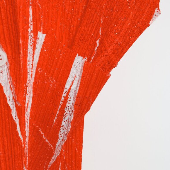 Issey Miyake Archival Red White Crinkle Texture Jacket - Picture 6 of 10